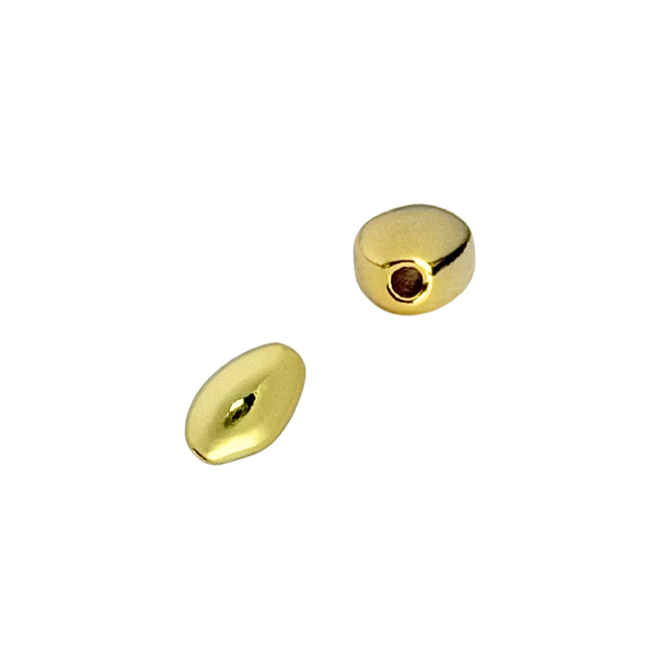 Gold Pebble Spacer 6×9.3mm