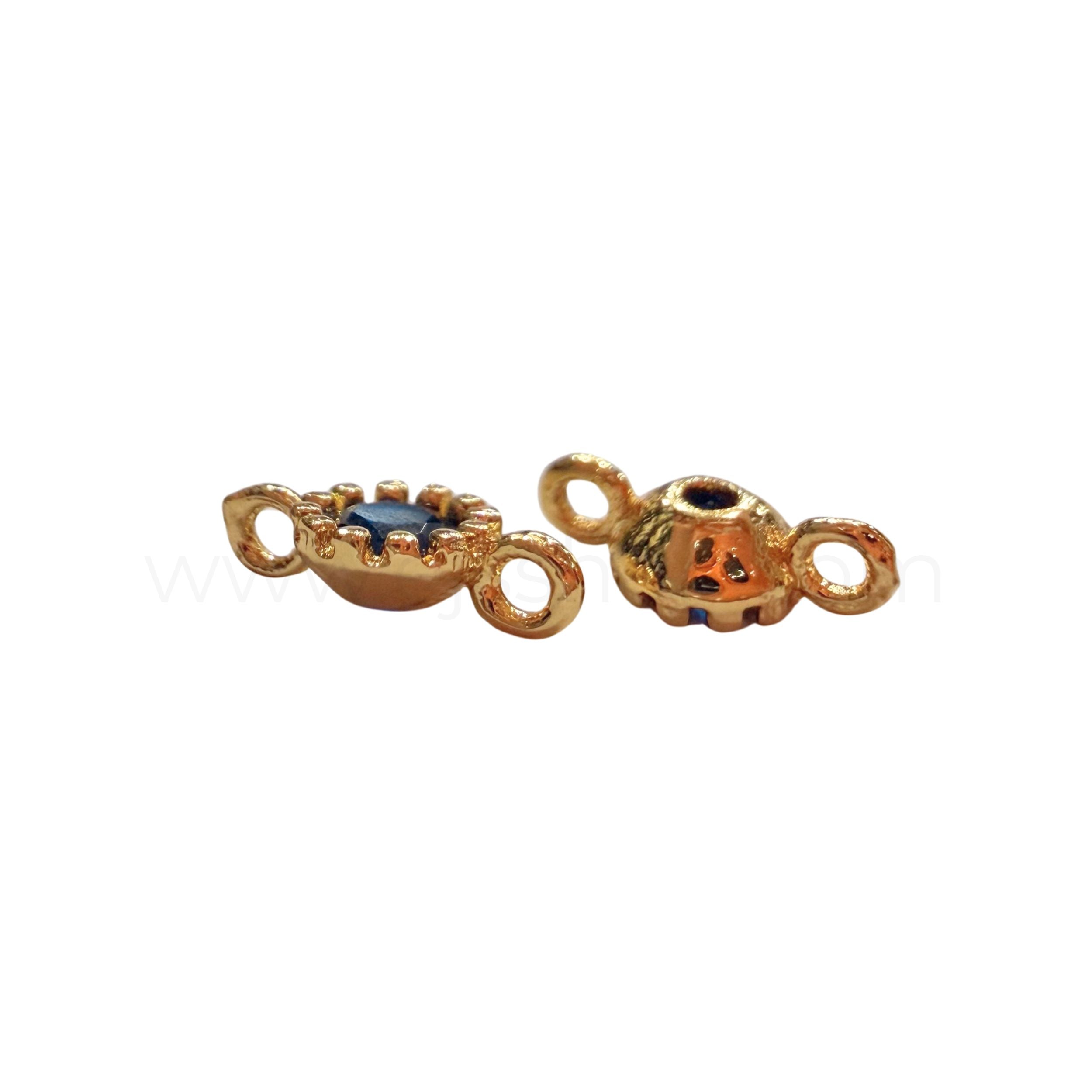 Petite Diamante Spacer Round Blue 9.5mmx4mm