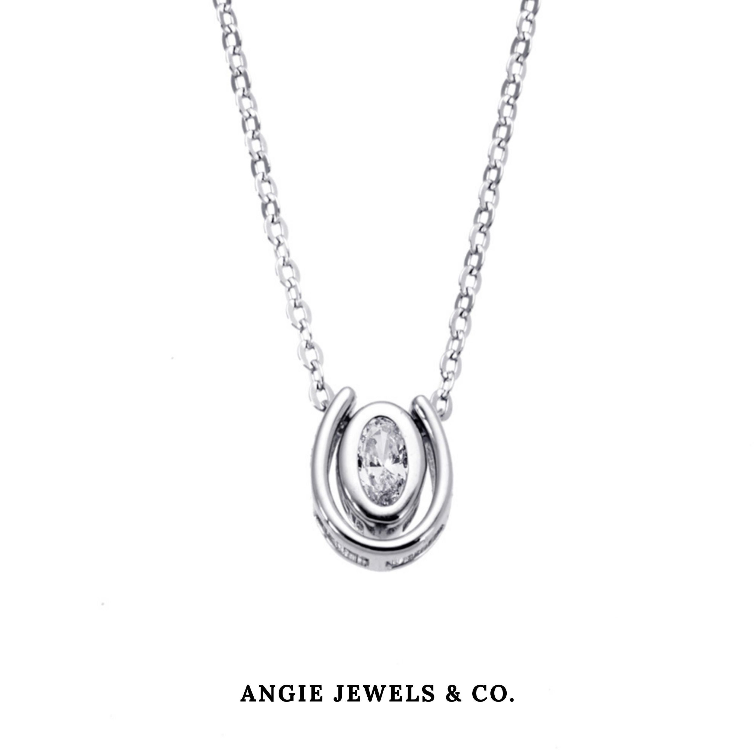 Petite Horse Shoes Pendant Sworovski Zirconia