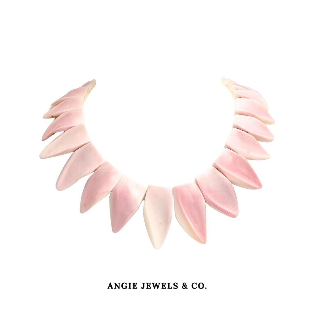 Pink Conch Shell Mane Necklace