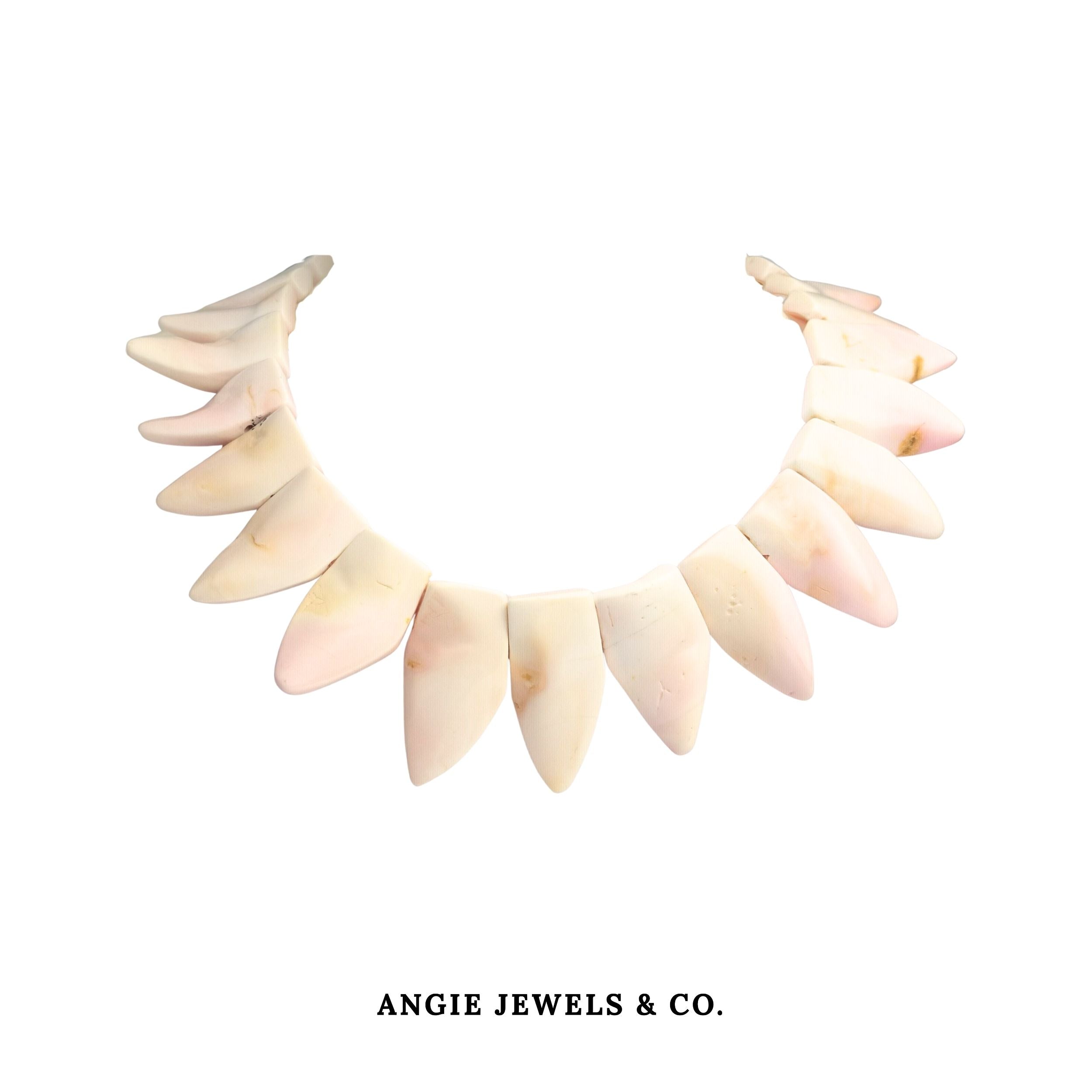 Pink Conch Shell Mane Necklace