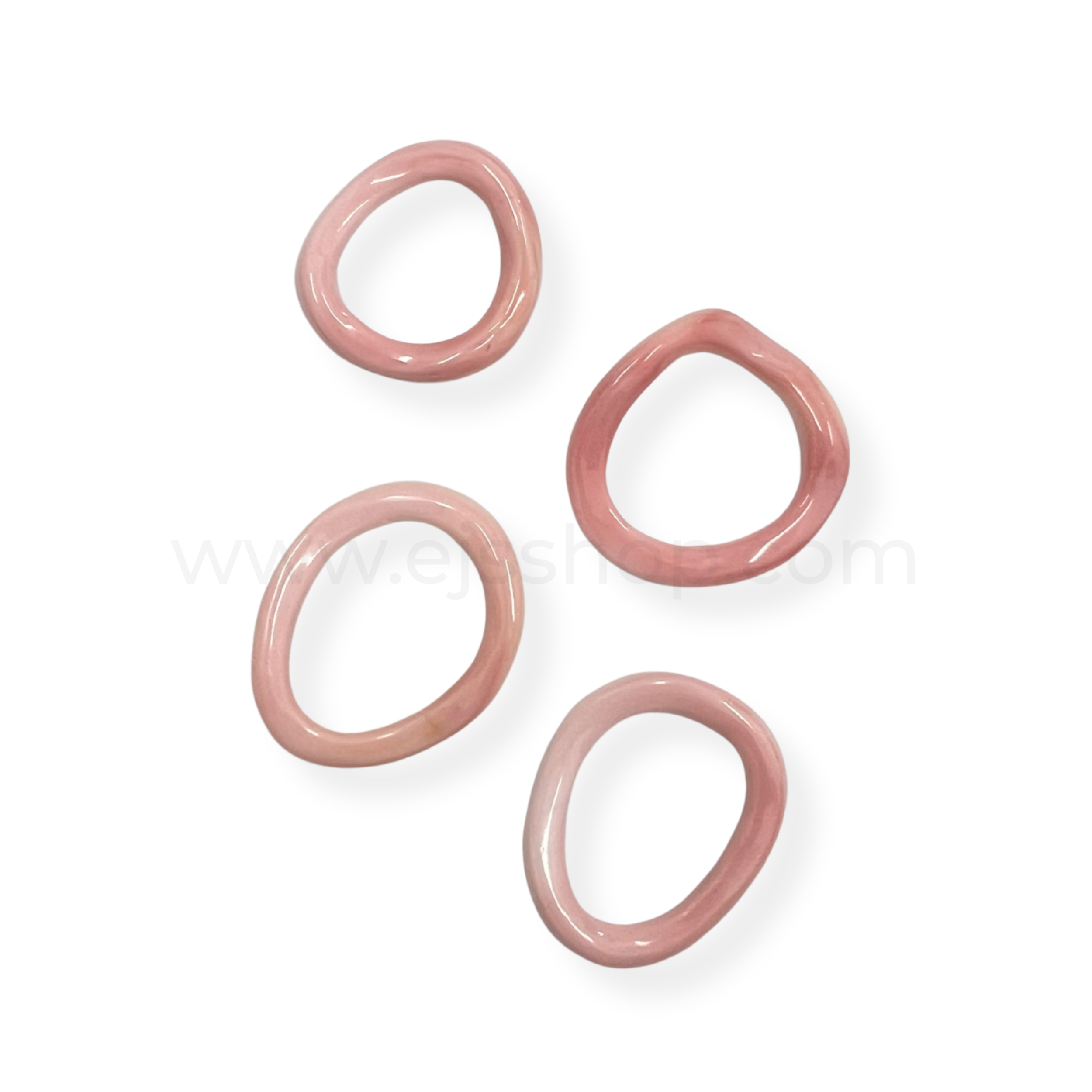 Puff Ring Swirly Oval Shape Conch Shell without hole 25mm-35mm