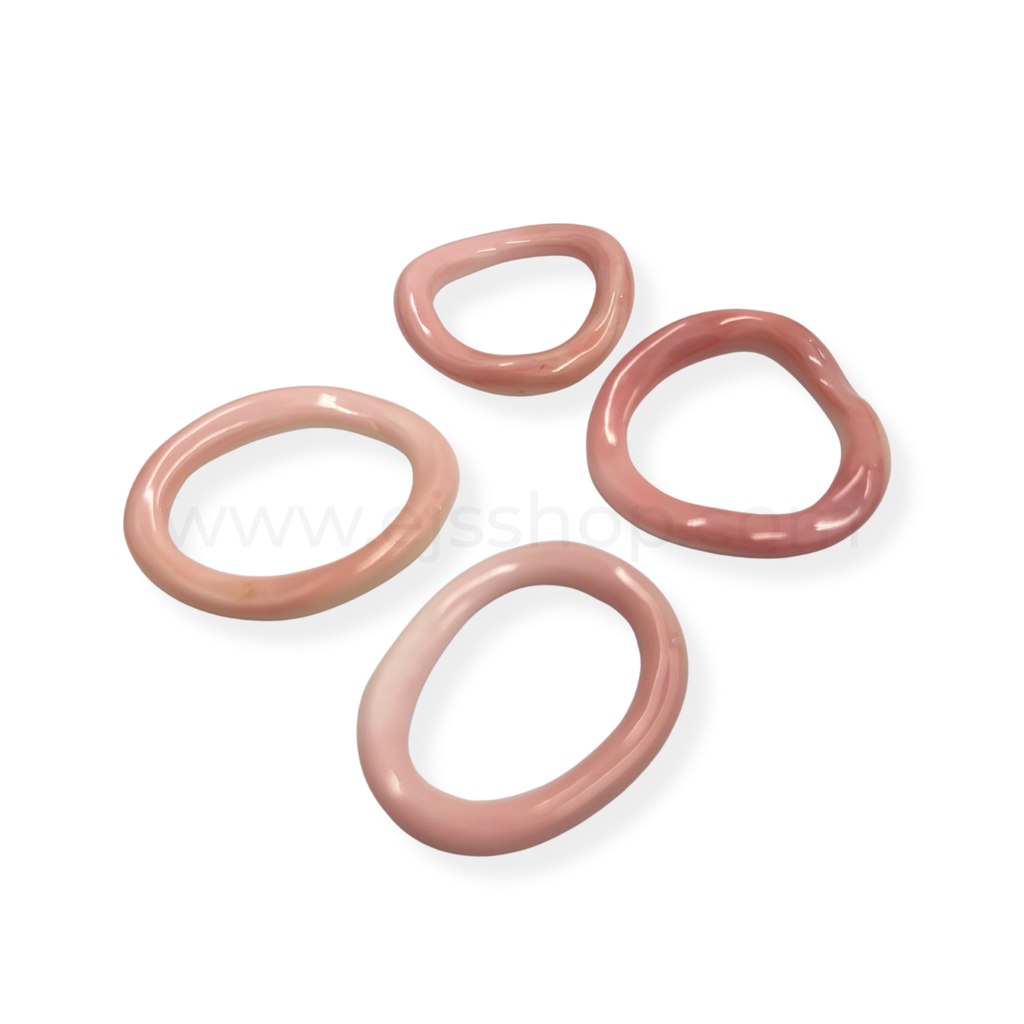 Puff Ring Swirly Oval Shape Conch Shell without hole 25mm-35mm