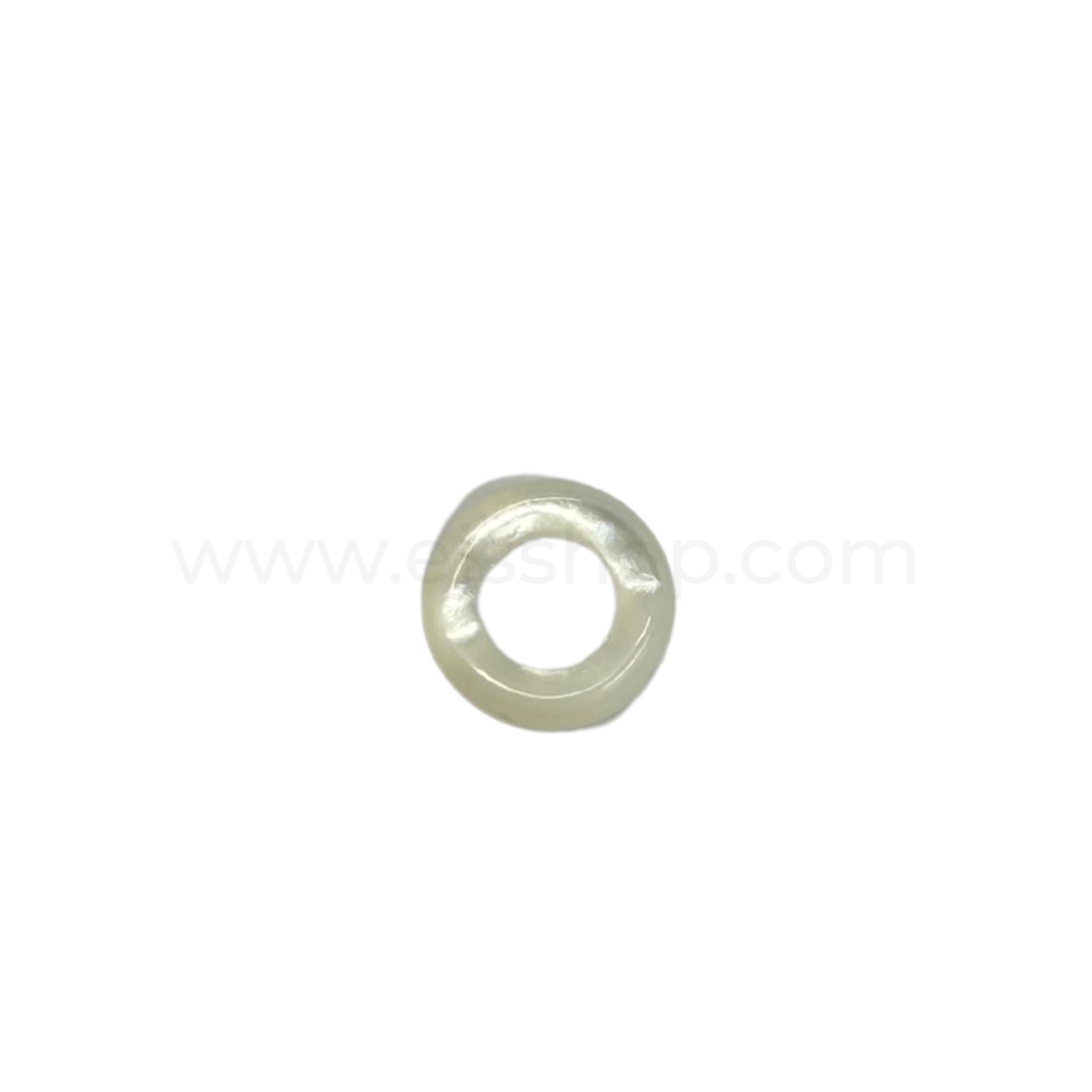 Puff Ring White Shell 10mm with Hole