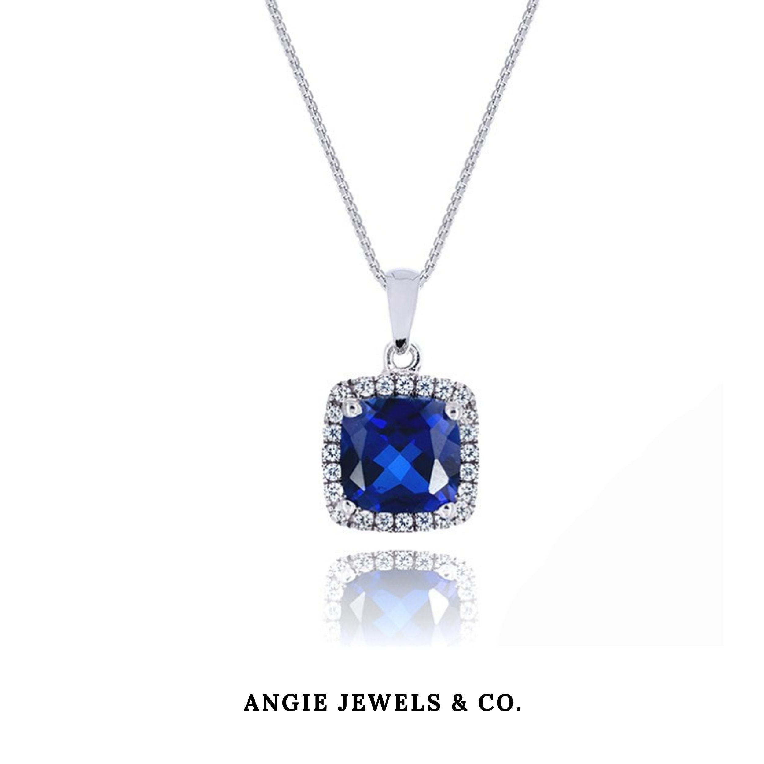 Pure Blue Pendant Necklace