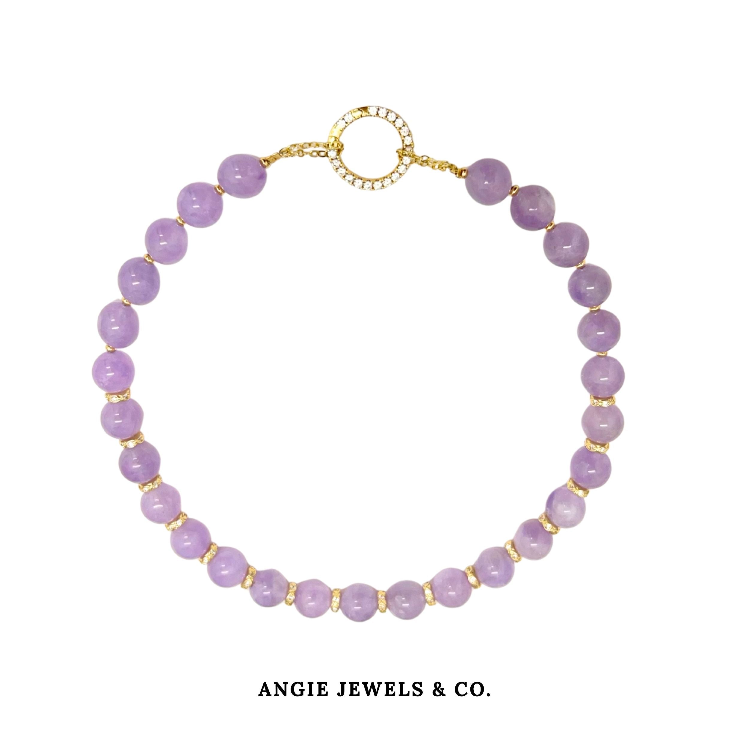 Purple Jade Corto Necklace with Enhancer