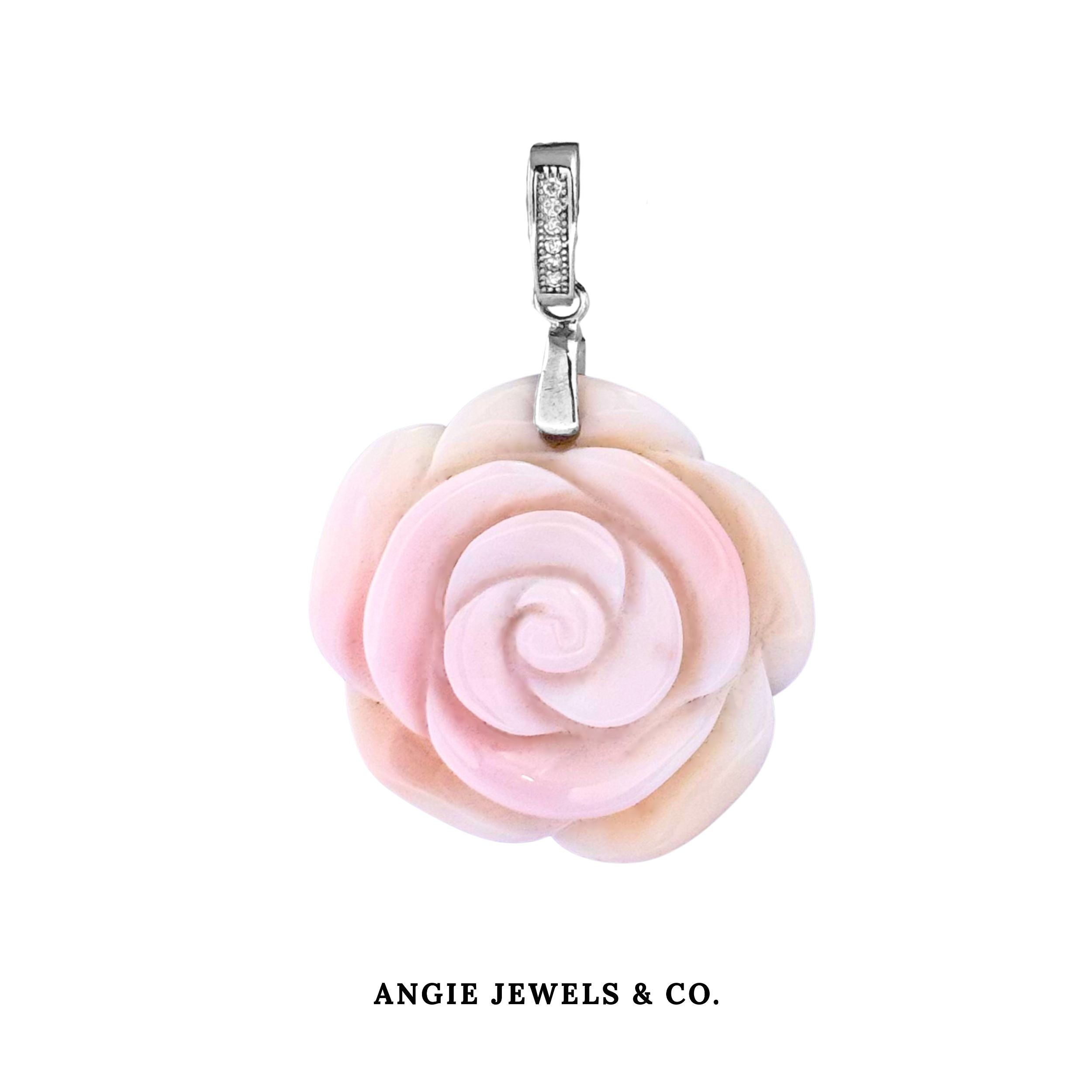 Rose Conch Shell Pendant