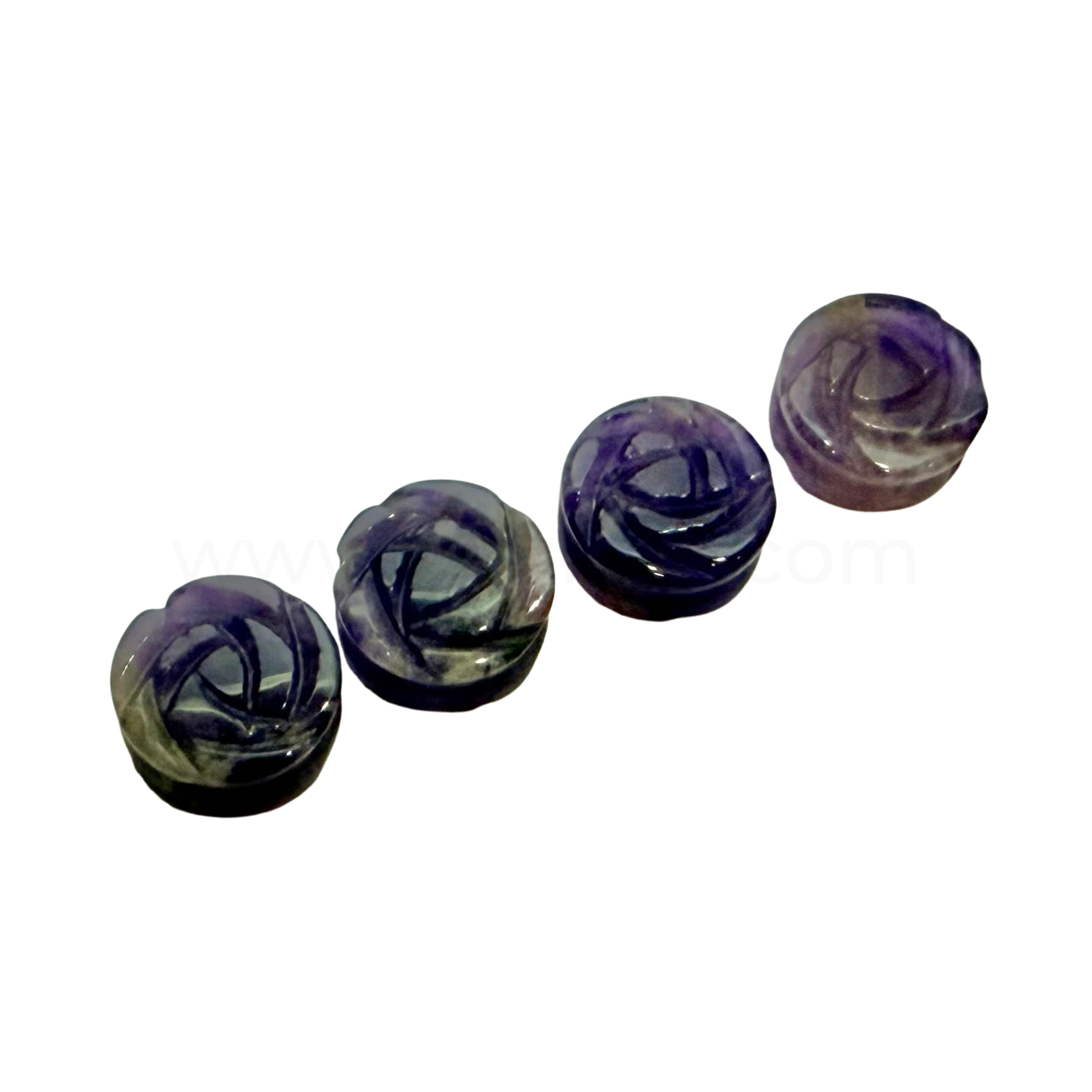 Rose Cut Crystal Amethyst 14mm