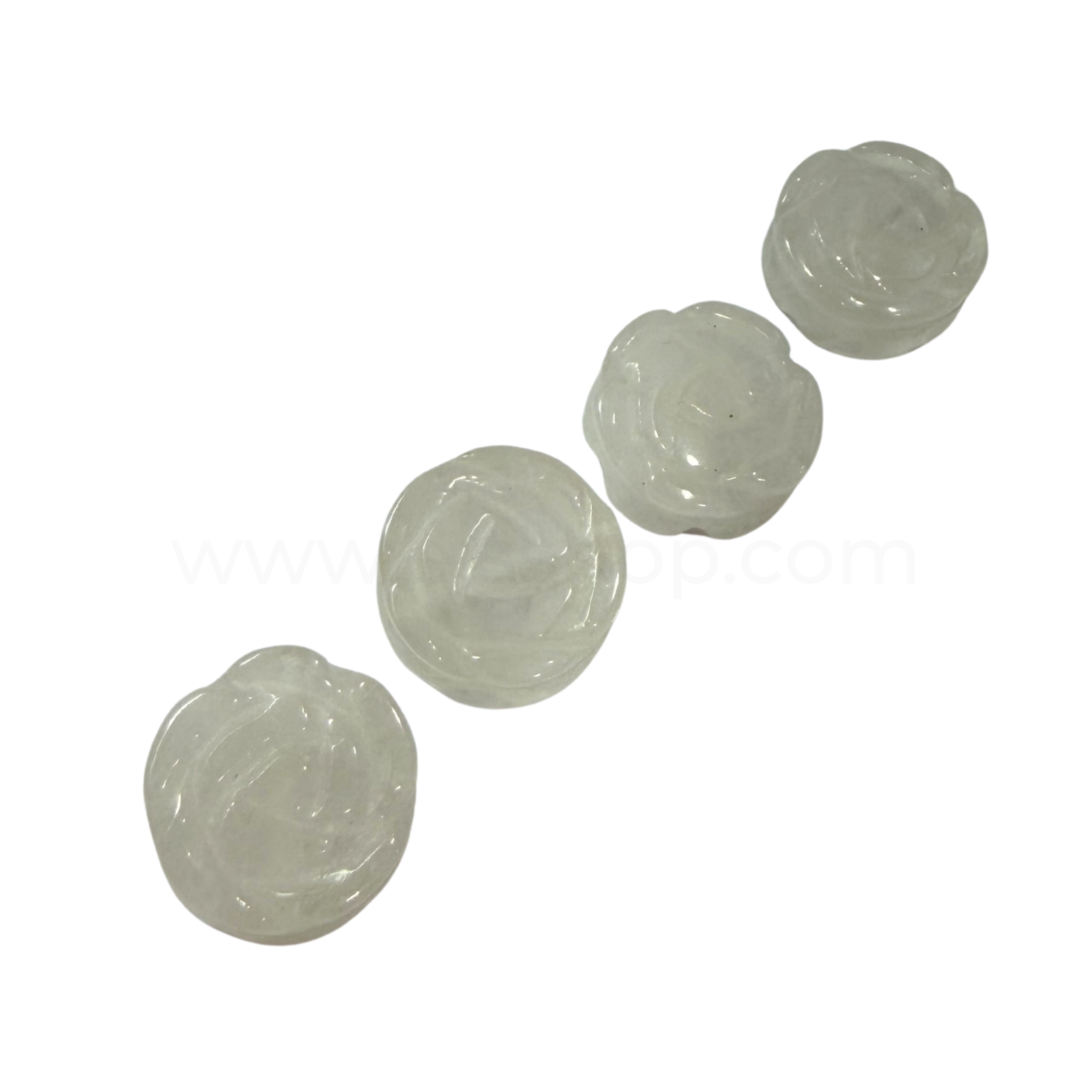 Rose Cut White Agate 14mm