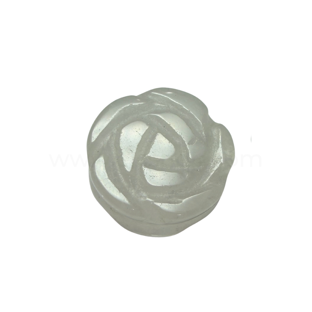 Rose Cut White Agate 14mm