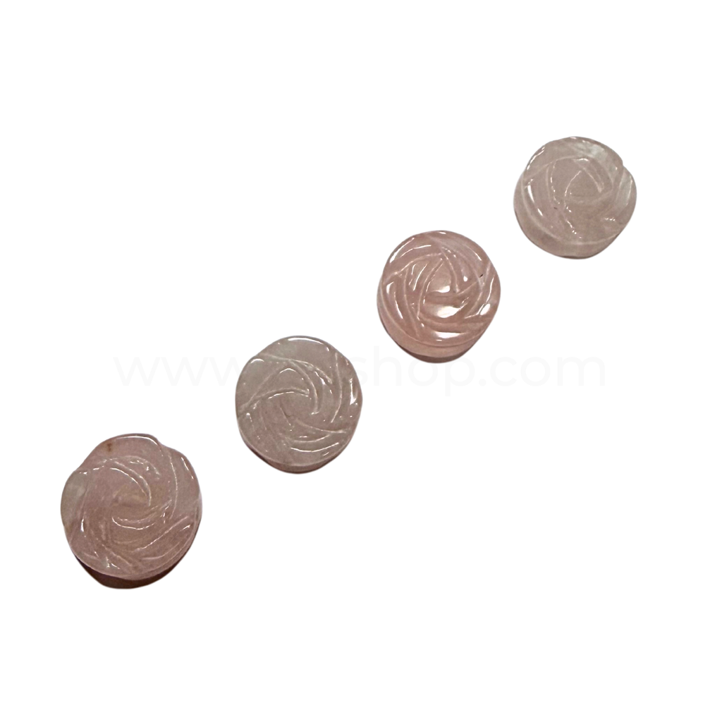 Rose Cut Rose Quartz 14mm