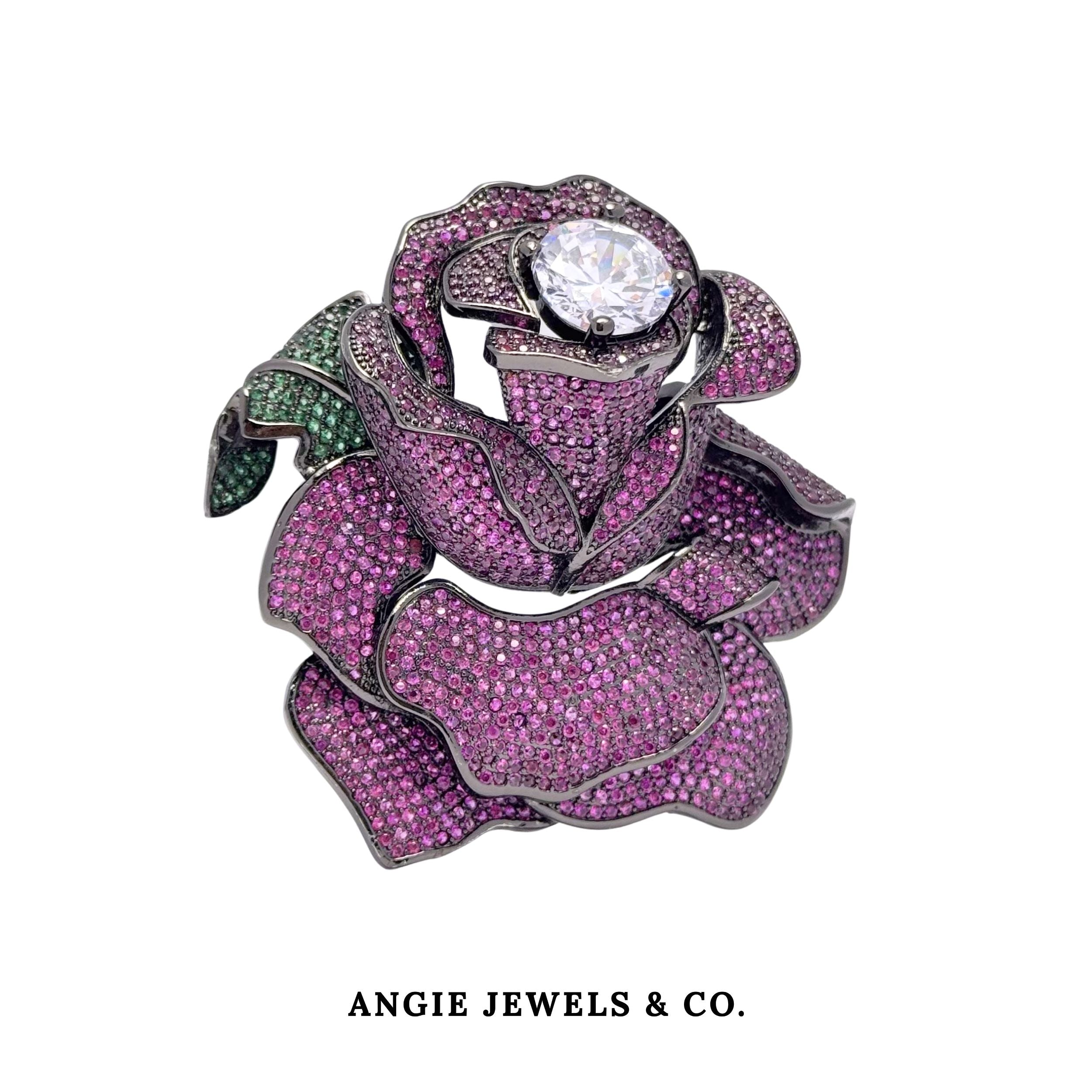 Rose Diamond Brooch