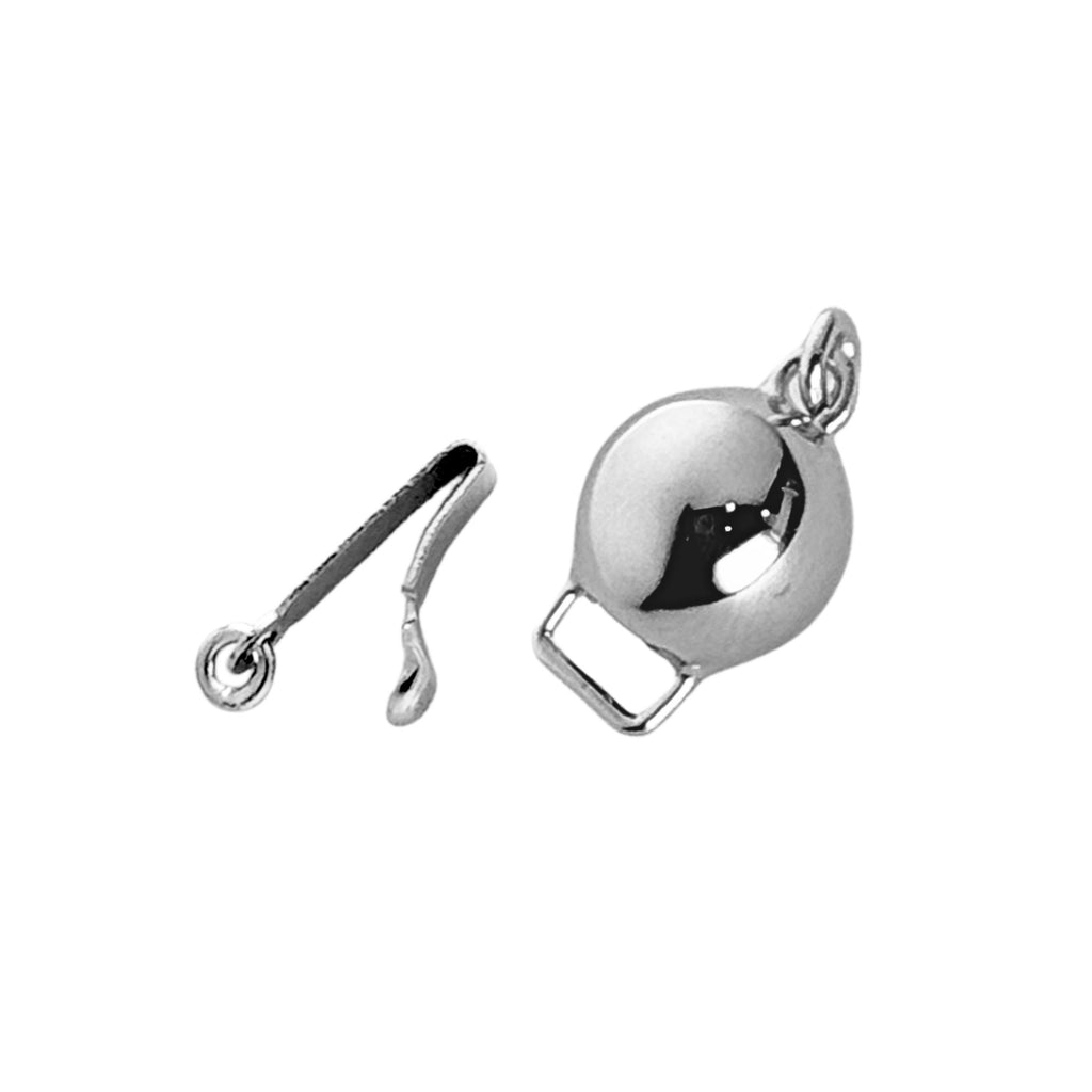 Round Push In Clasp Silver