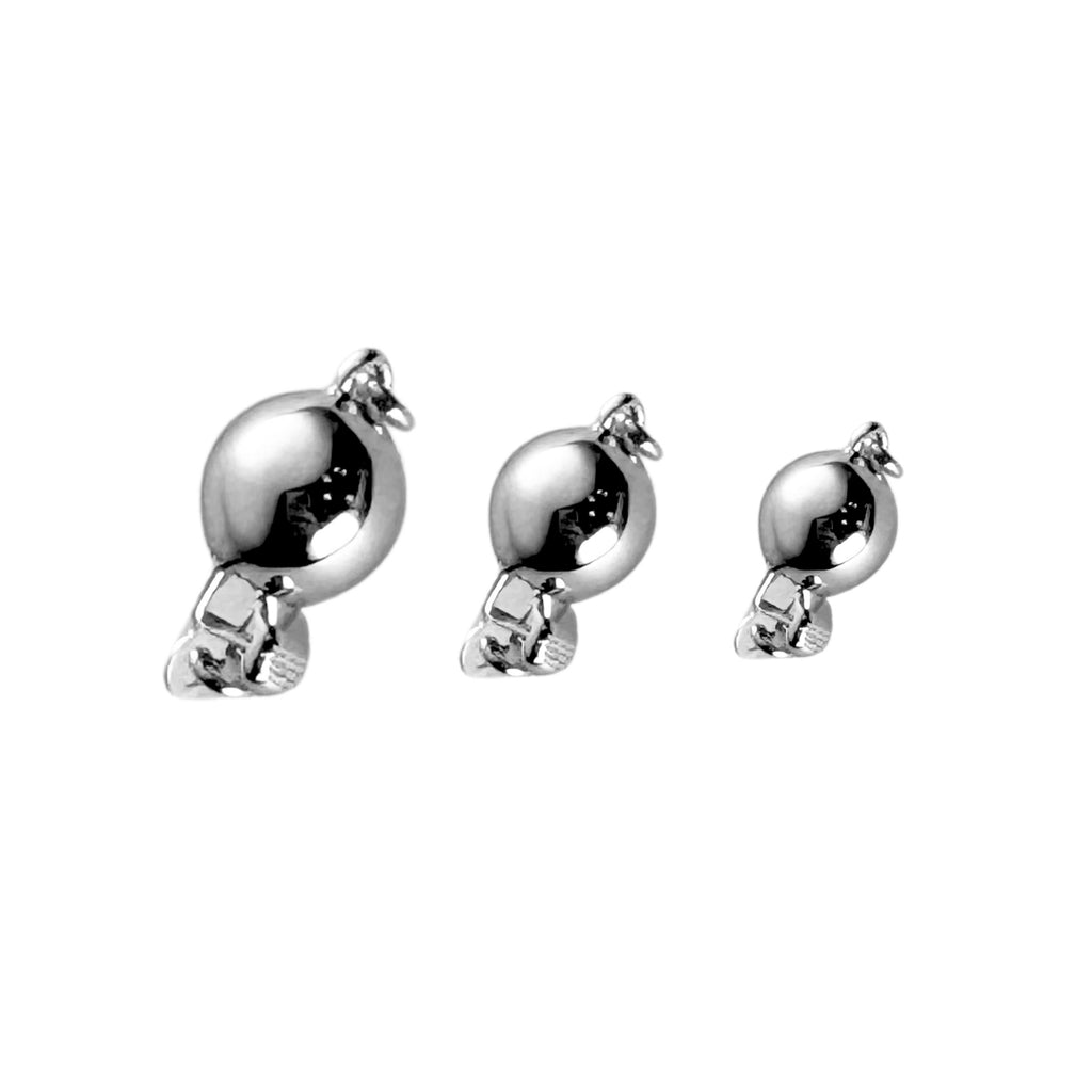 Round Push In Clasp Silver