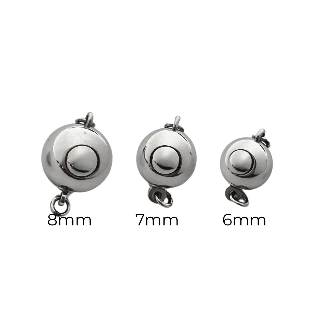 Round Push In Clasp (Stainless Steel)