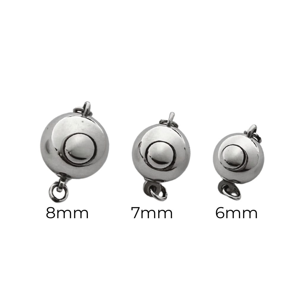 Round Push In Clasp (Stainless Steel)