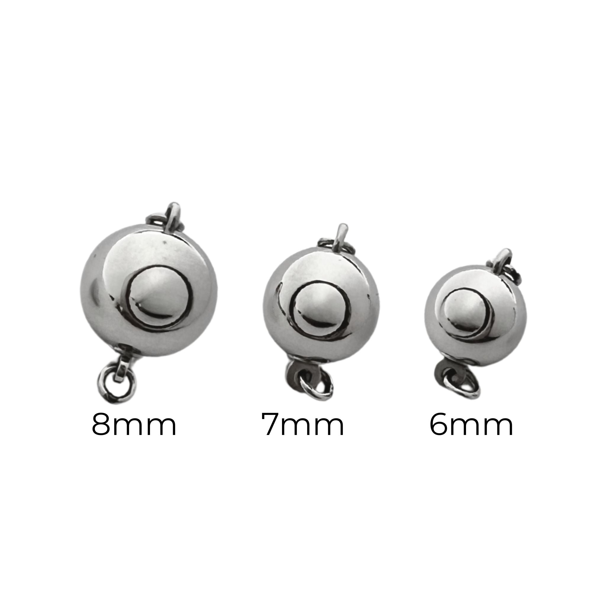 Round Push In Clasp (Stainless Steel)
