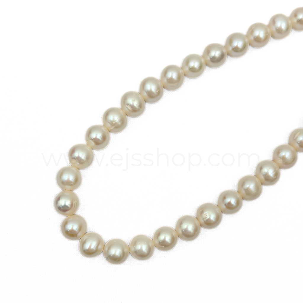 Round White 9.5mm - 11mm Grade A Freshwater Pearl