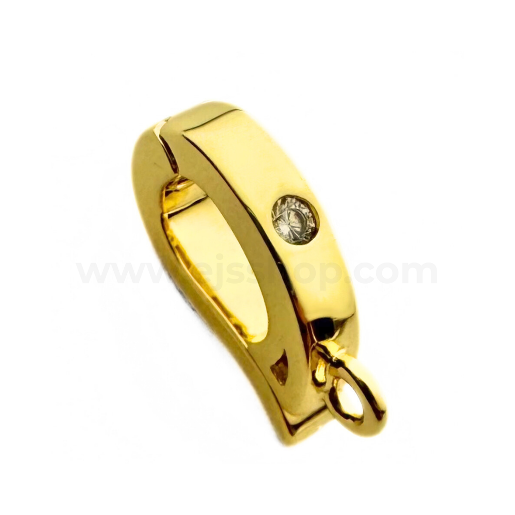 Single Diamante Enhancer Closed Ring 7.5x12mm