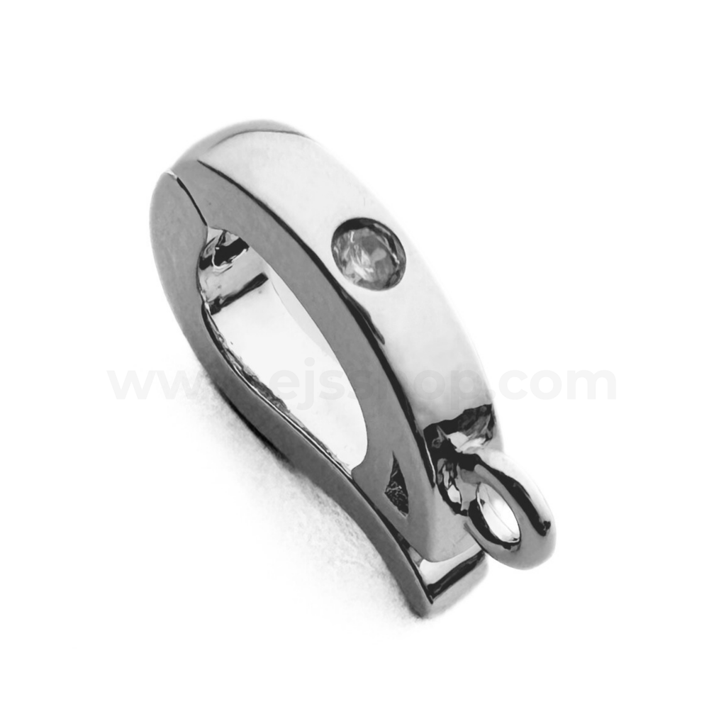 Single Diamante Enhancer Closed Ring 7.5x12mm
