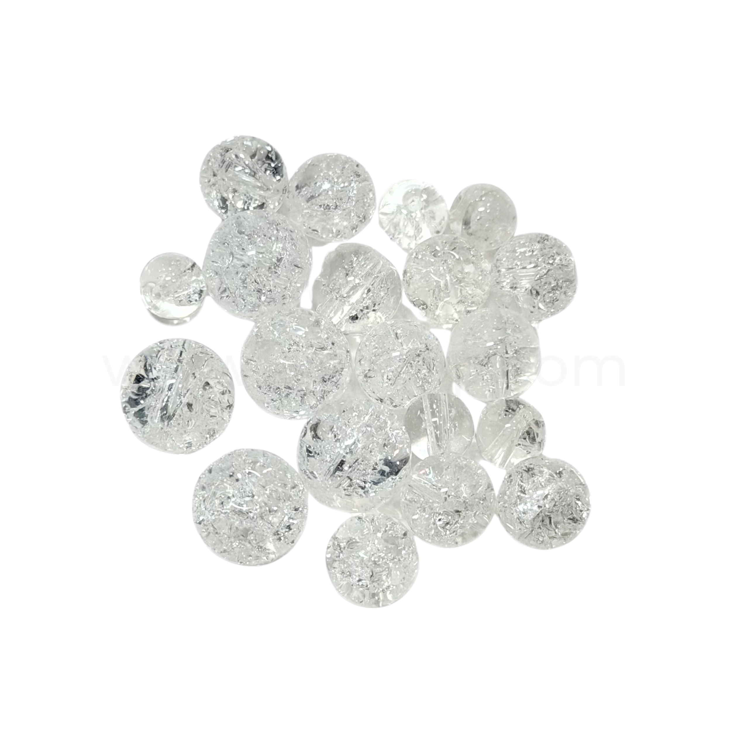 Round Snow Quartz 6mm, 8mm,10mm