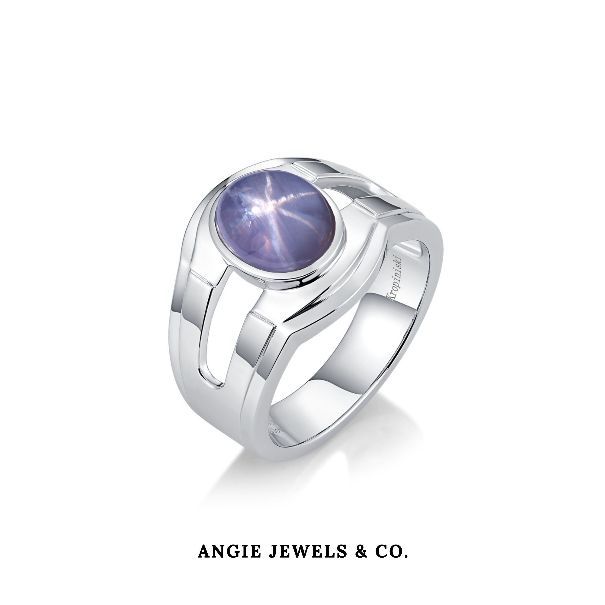 Platinum Star Sapphire Ring