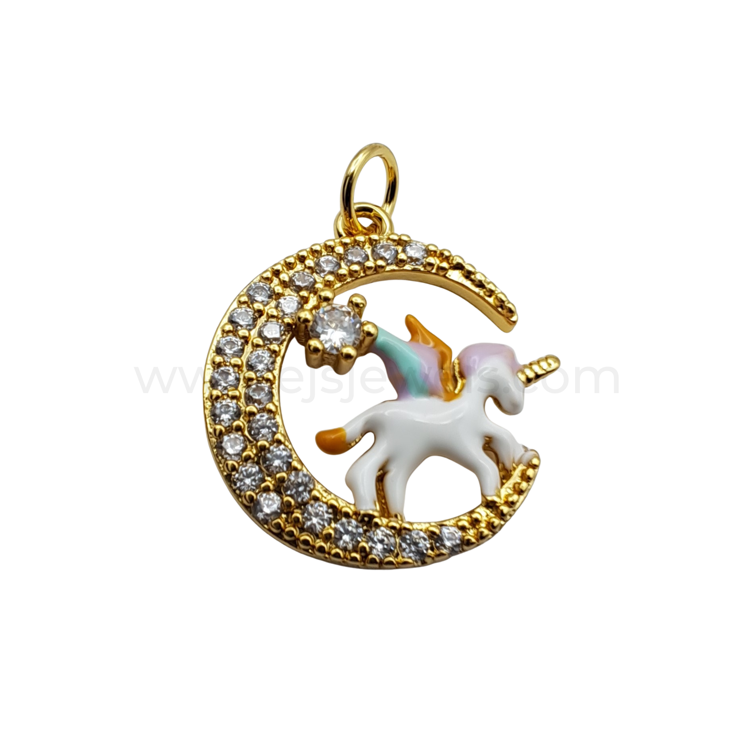Cresent Moon Unicorn Charm