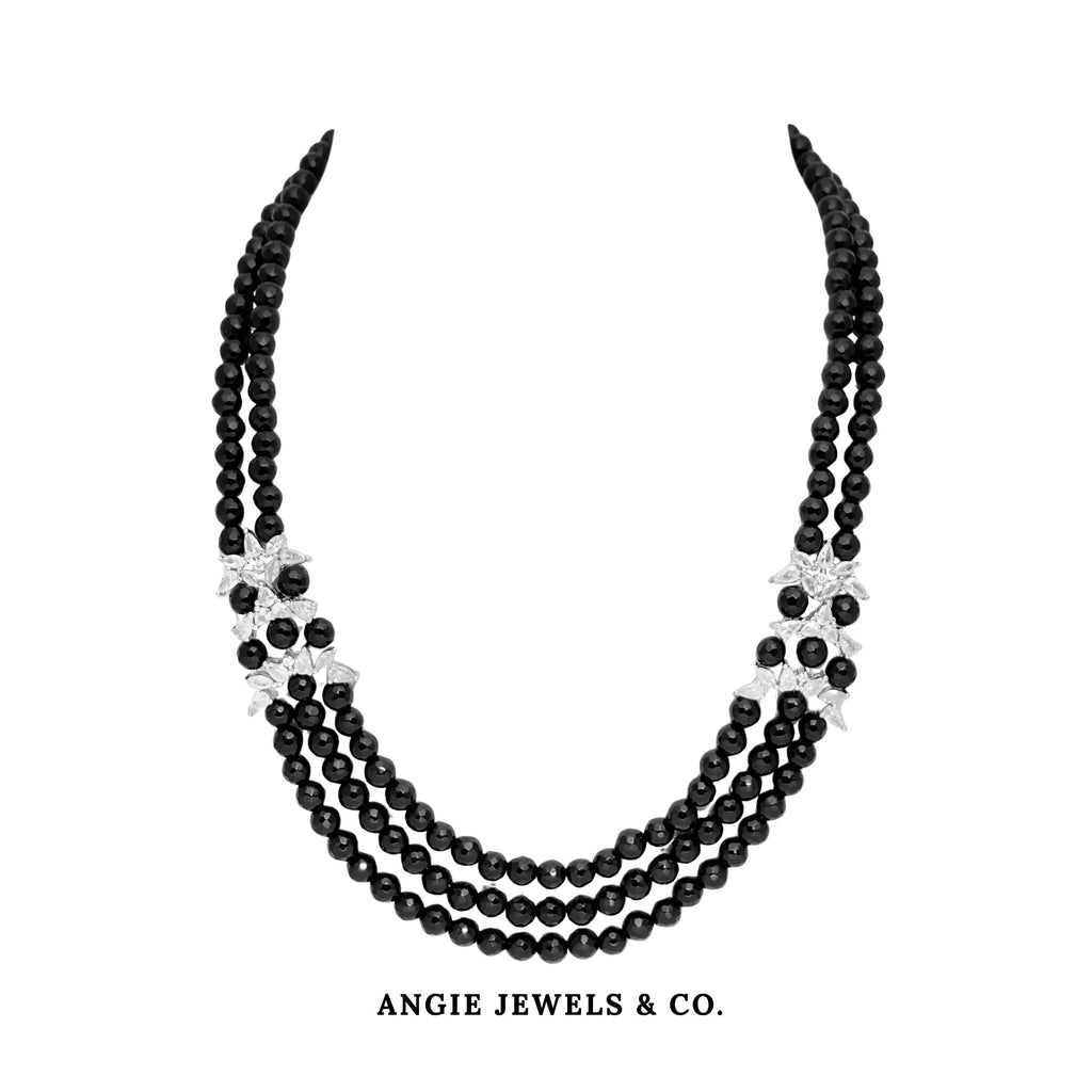 Swan Black Necklace