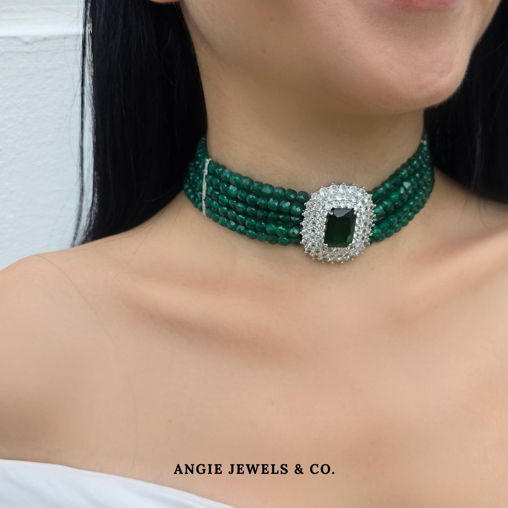 Timber Green Agate Necklace