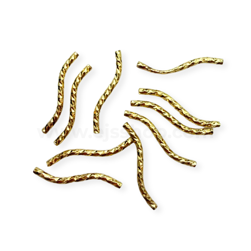 S Curve Tube Spacer Gold 20mm