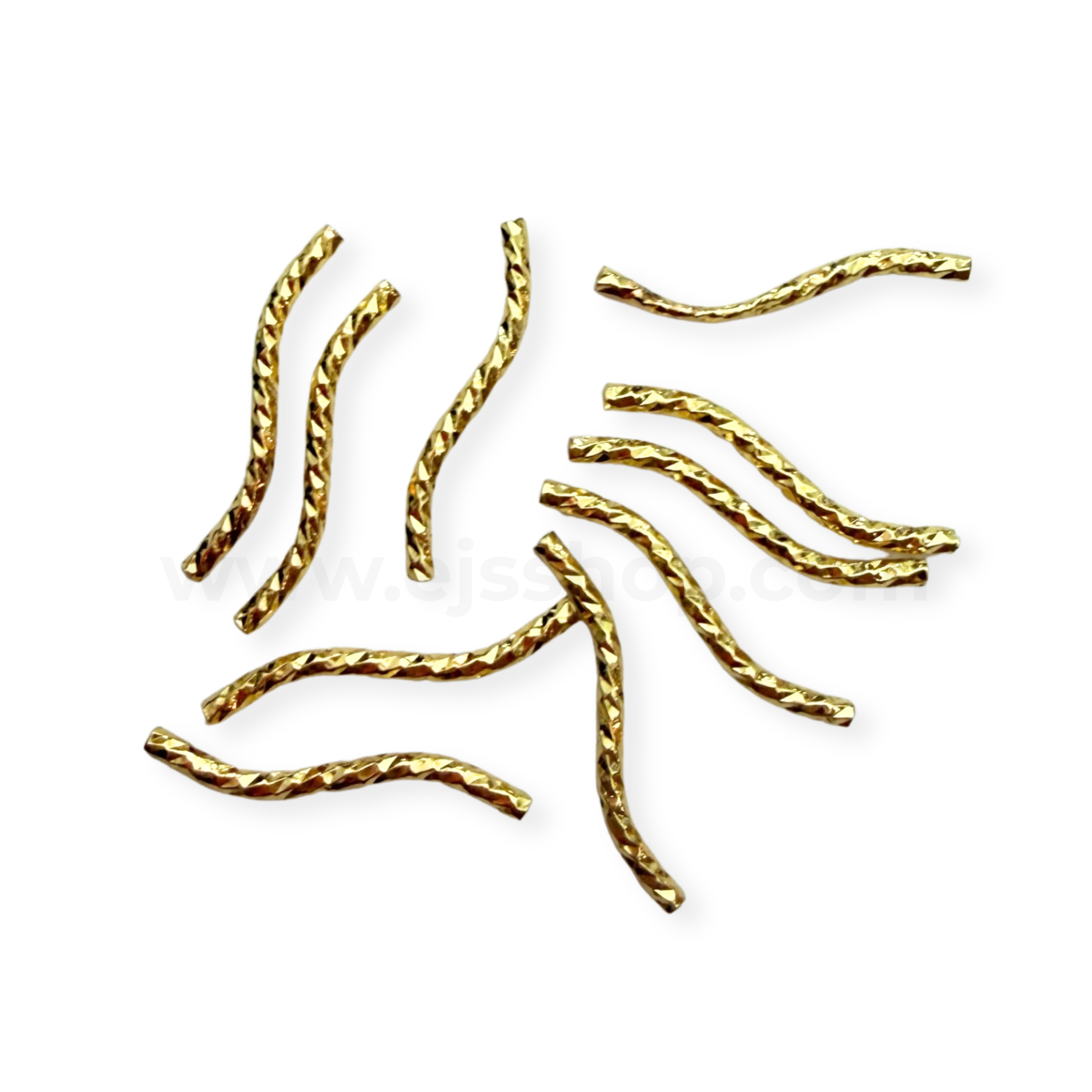 S Curve Tube Spacer Gold 20mm
