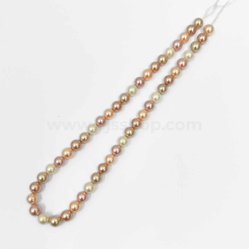 Warm Pastel Peach Pink (5 Shades) 8mm Shell Pearl