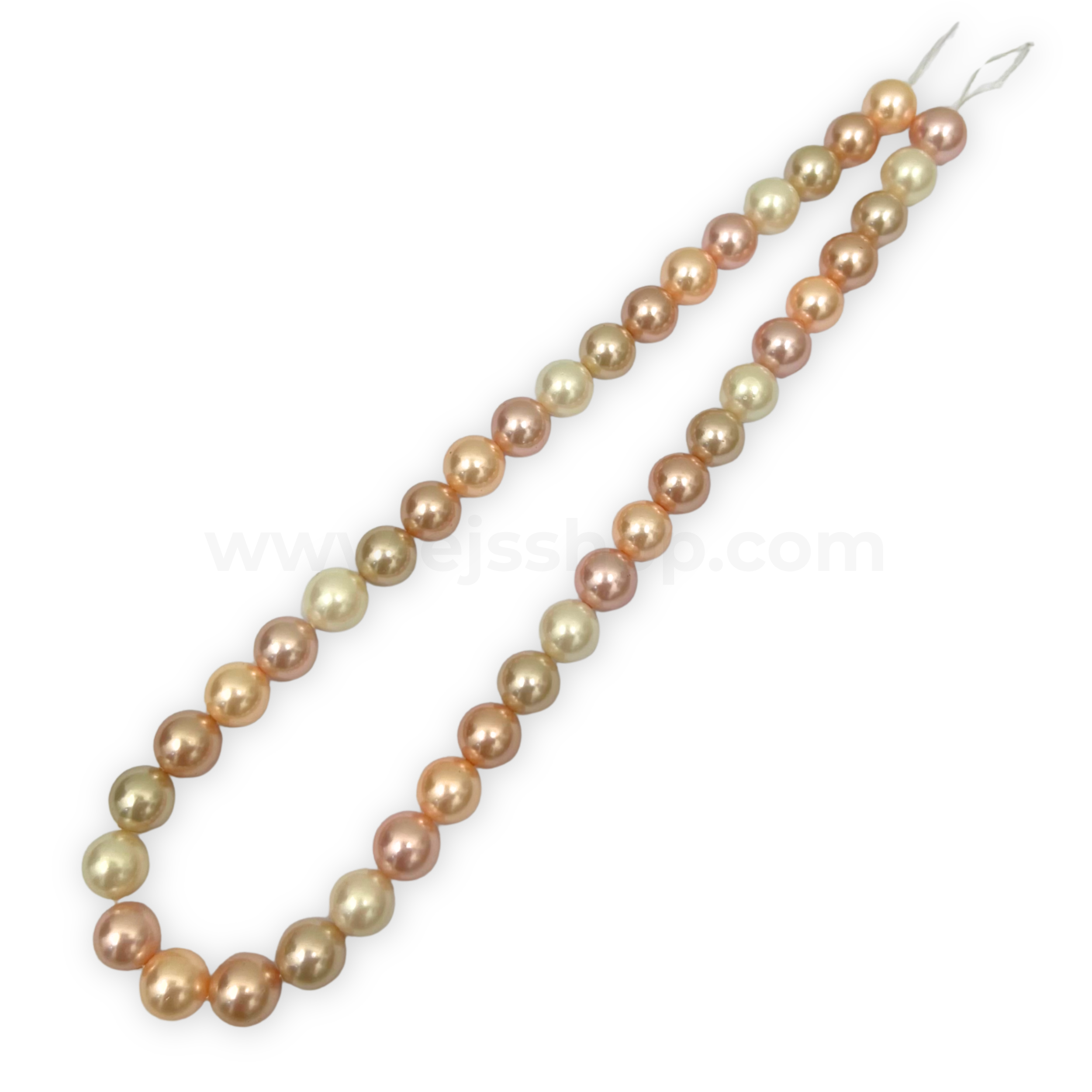 Warm Pastel Peach Pink (5 Shades) 10mm Shell Pearl