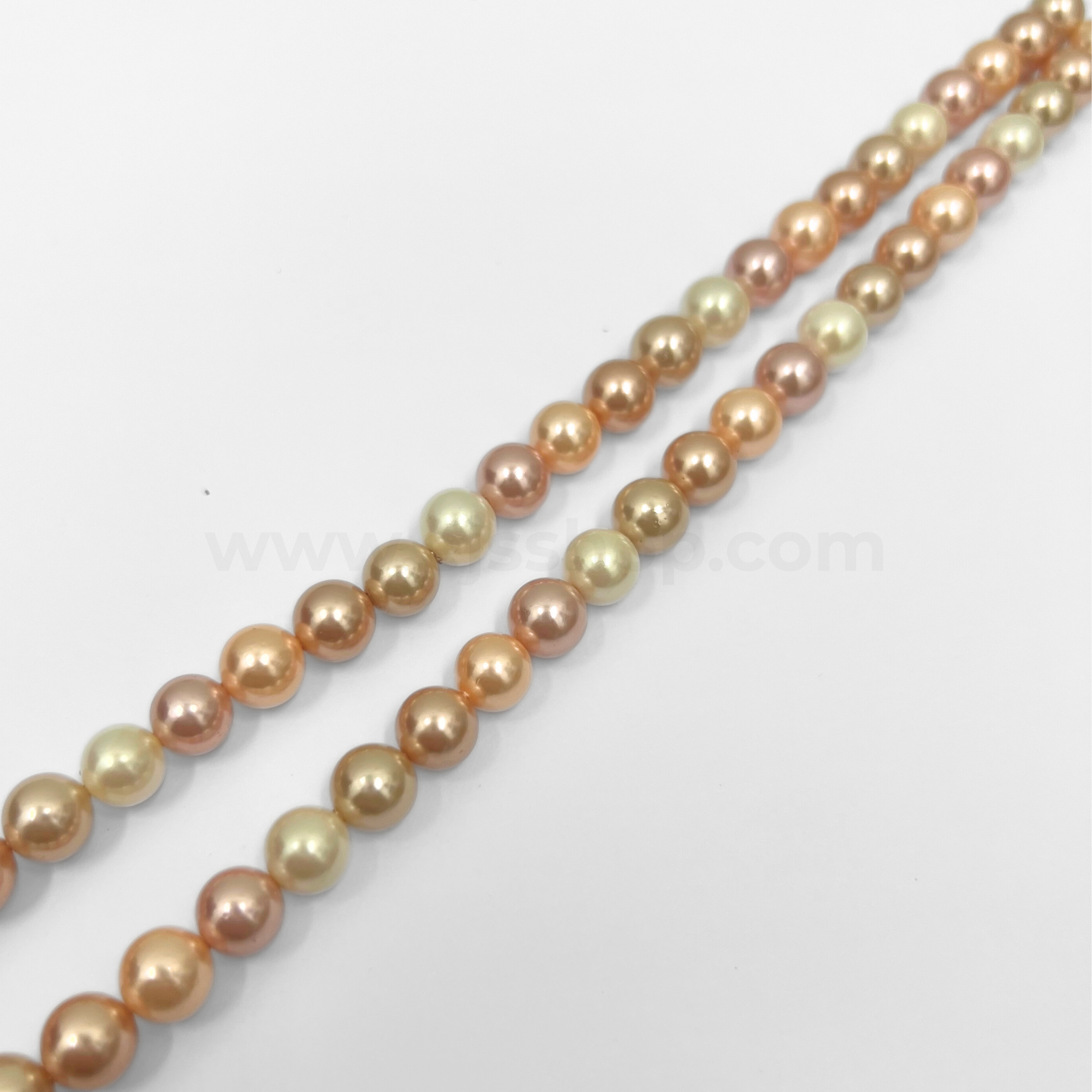 Warm Pastel Peach Pink (5 Shades) 8mm Shell Pearl