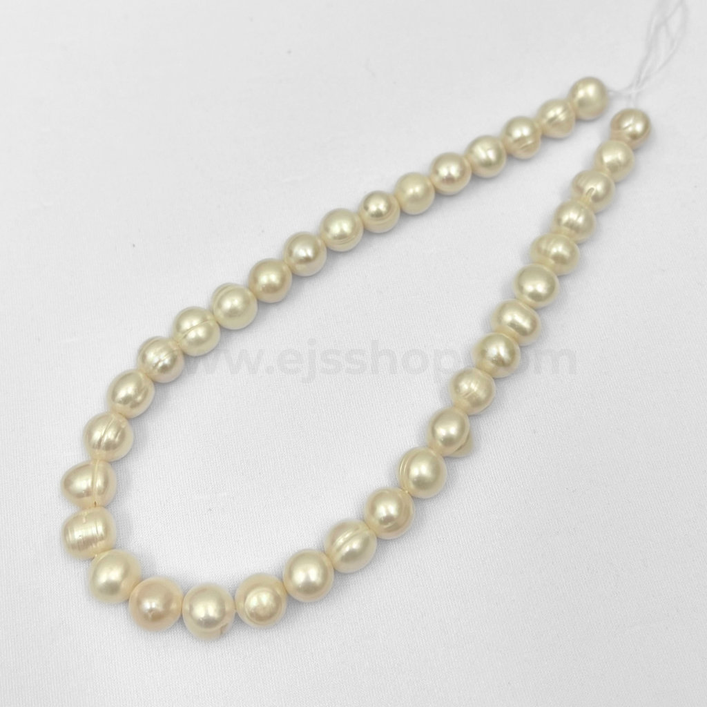 White Round 11mm - 12mm Freshwater Pearls