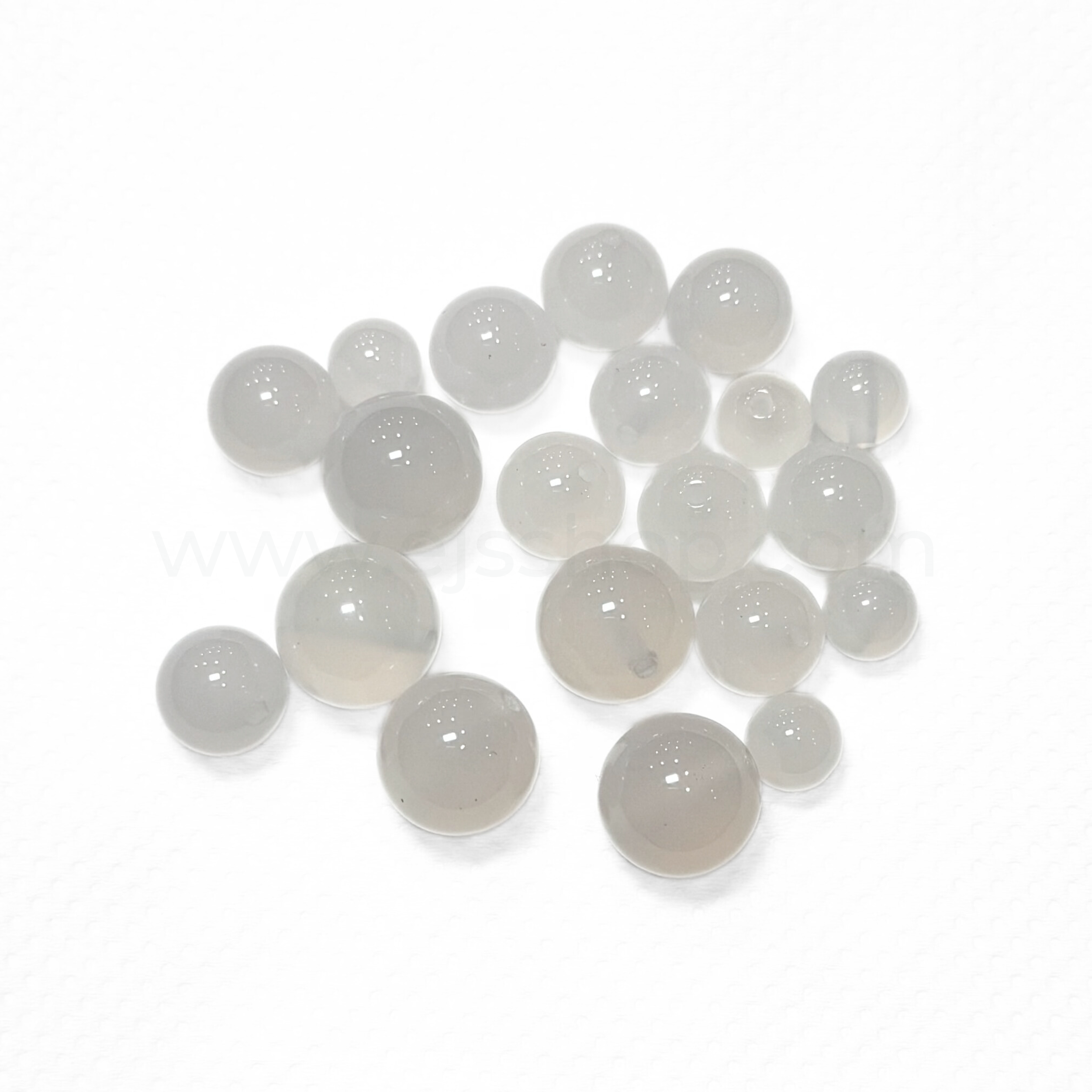 Round White Agate 6mm, 8mm, 10mm