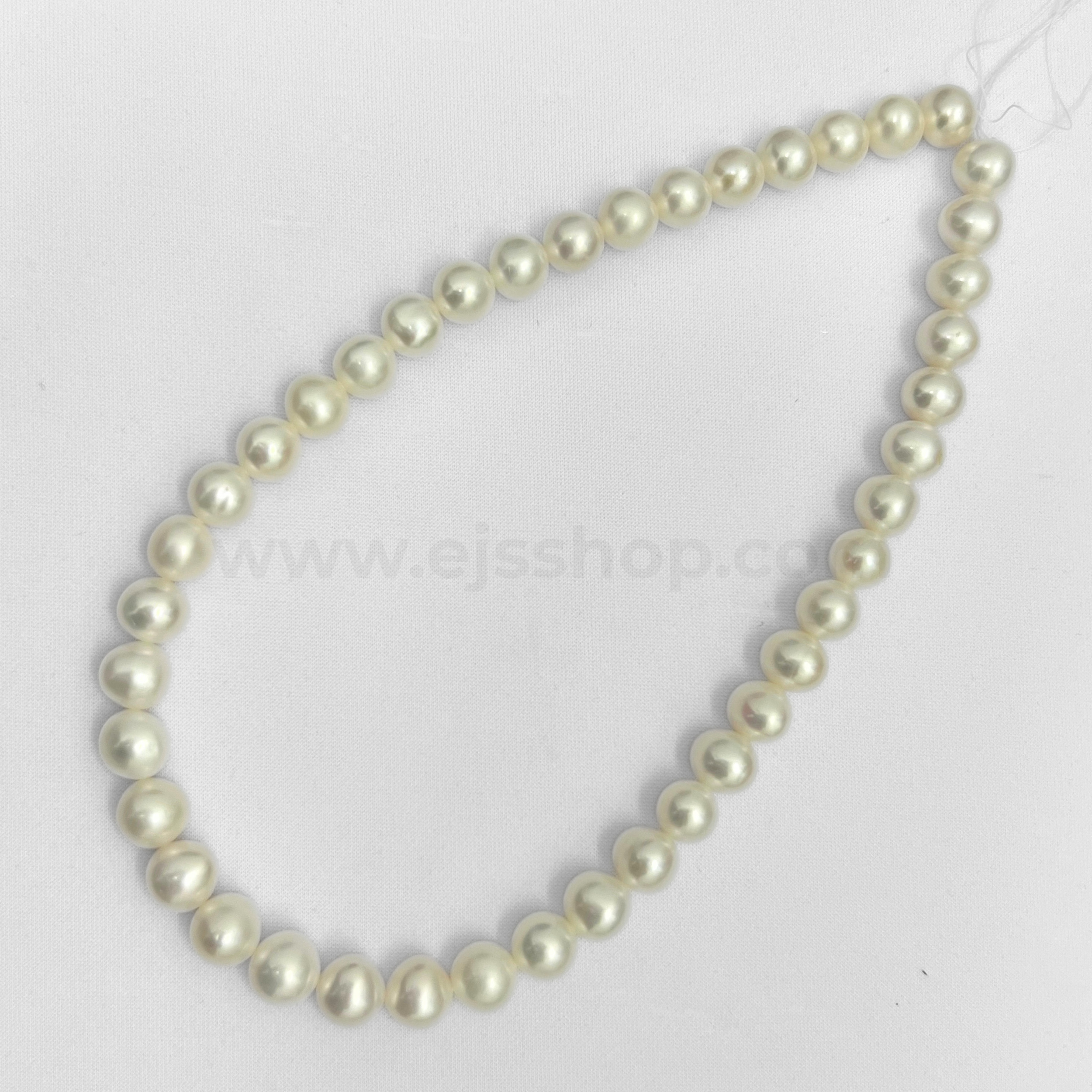 White Round 10mm - 11mm Grade A Freshwater Pearls