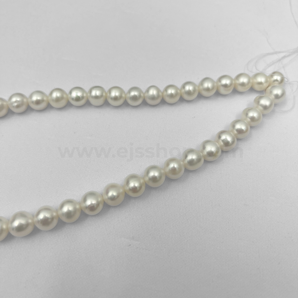 White Round 10mm - 11mm Grade A Freshwater Pearls
