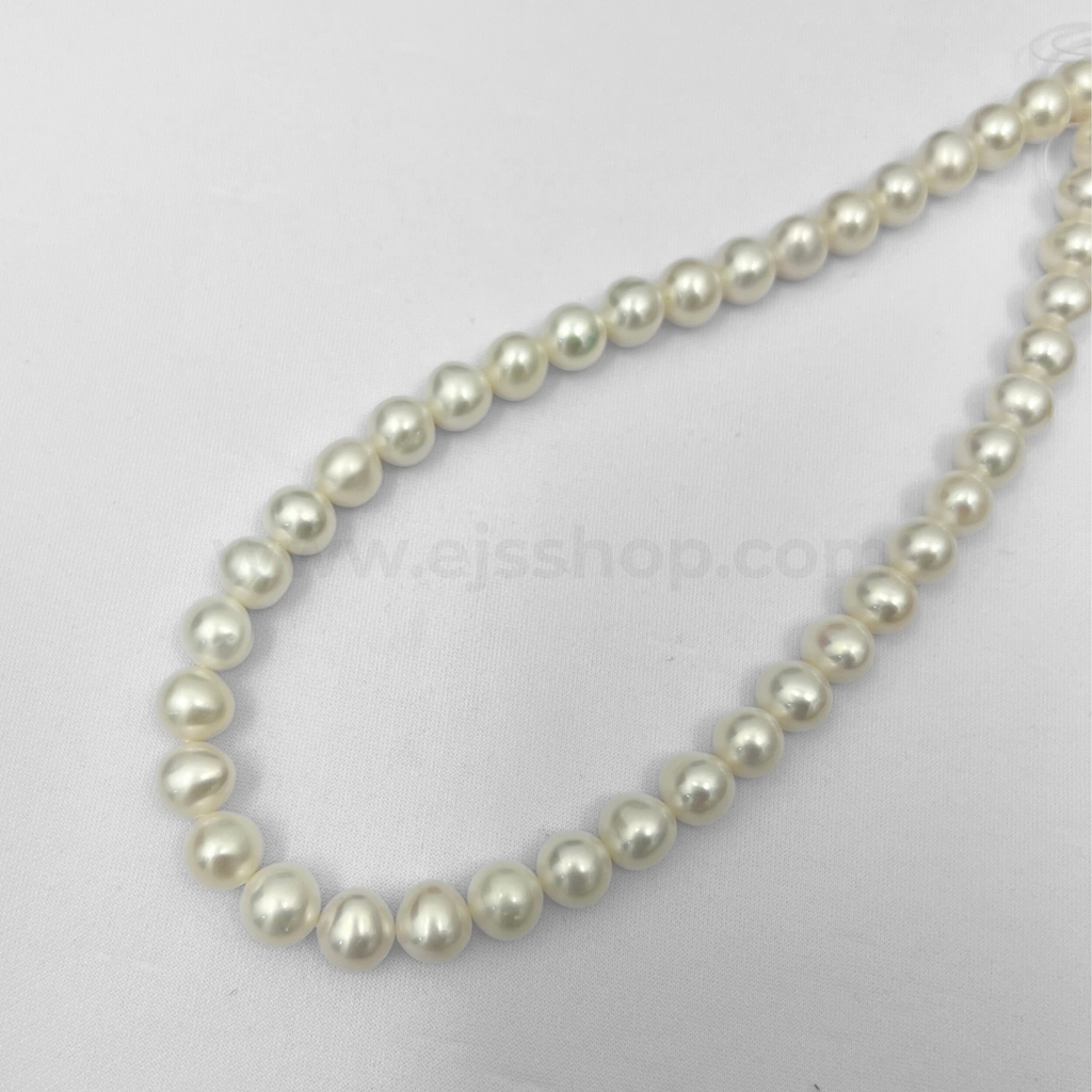 White Round 10mm - 11mm Grade A Freshwater Pearls