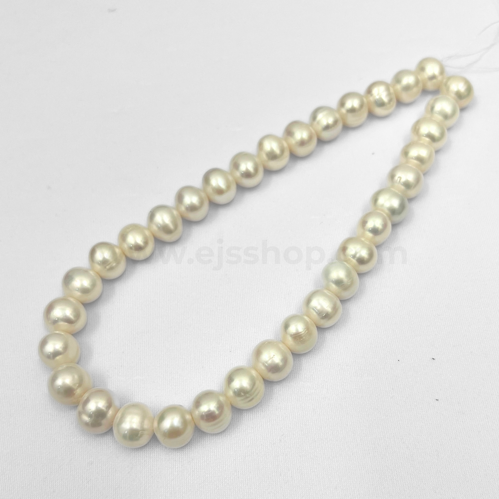 White Round 12mm - 13mm Grade A Freshwater Pearls