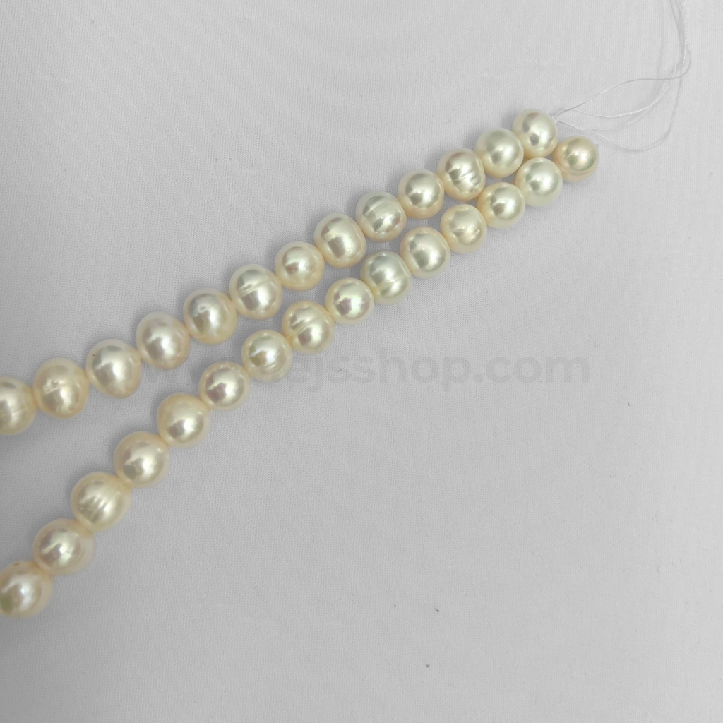 White Round 12mm - 13mm Grade A Freshwater Pearls