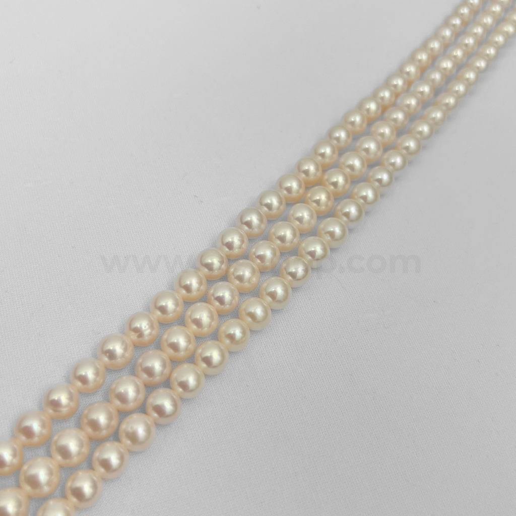 White Round 7.5mm - 8mm Grade A Freshwater Pearls - 1150