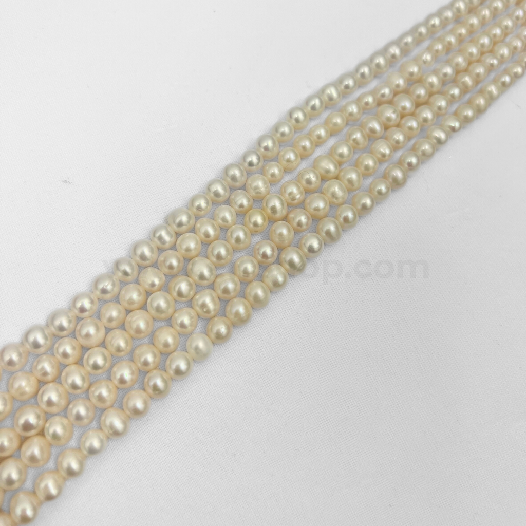 White Round 7mm - 8mm Grade A Freshwater Pearls - 280
