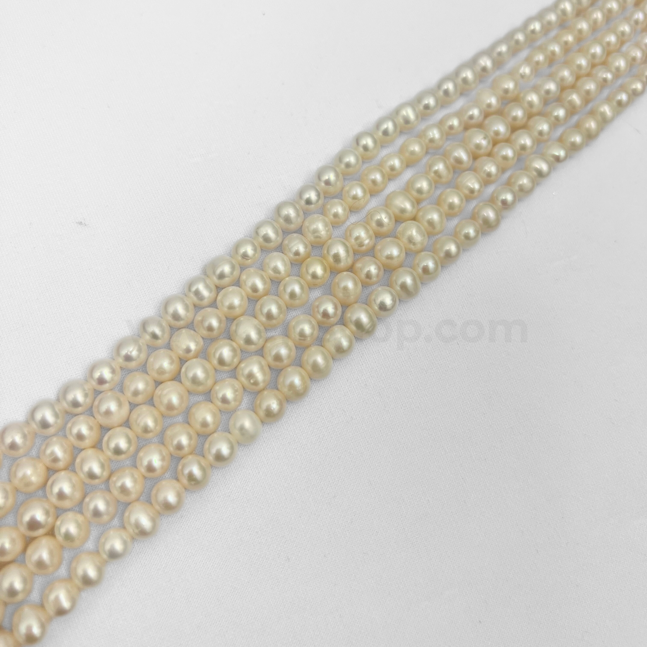 White Round 7mm - 8mm Grade A Freshwater Pearls - 280