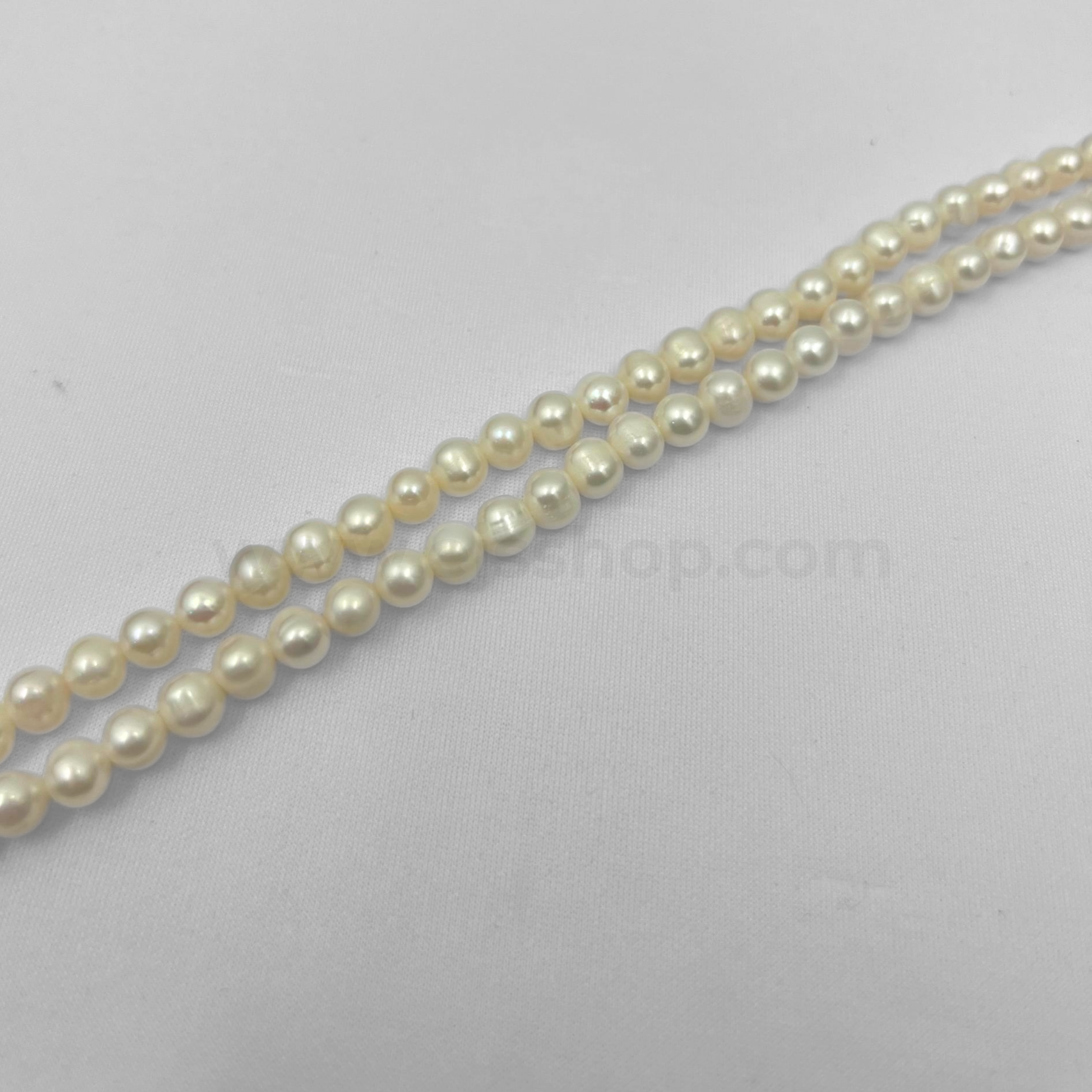 White Round 7mm - 8mm Grade A Freshwater Pearls - 336