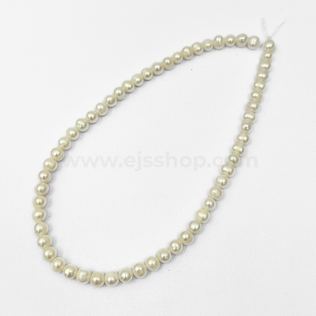 White Round 7mm - 8mm Grade A Freshwater Pearls - 336