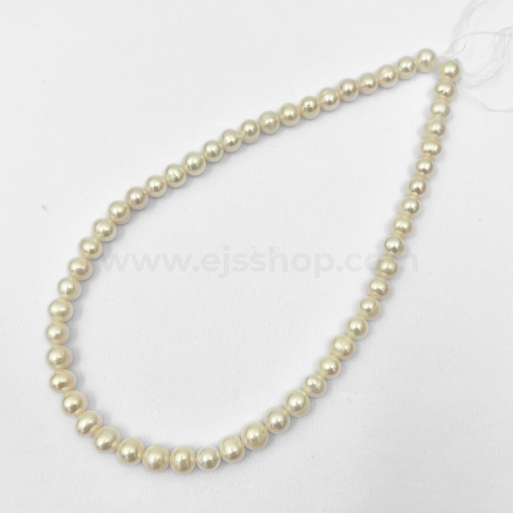 White Round 8mm - 9mm Grade A Freshwater Pearls