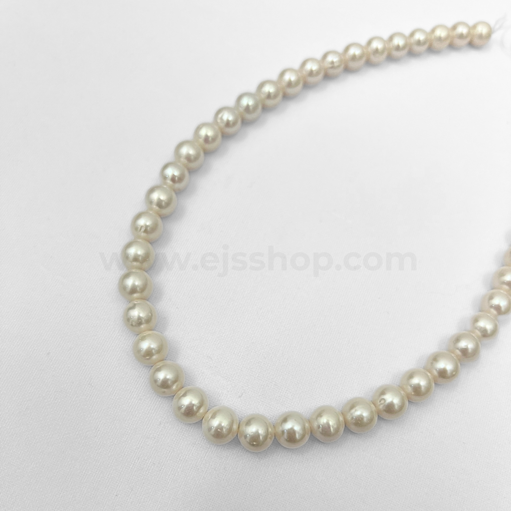 White Round 9mm - 10mm Grade AA Freshwater Pearls - 1000