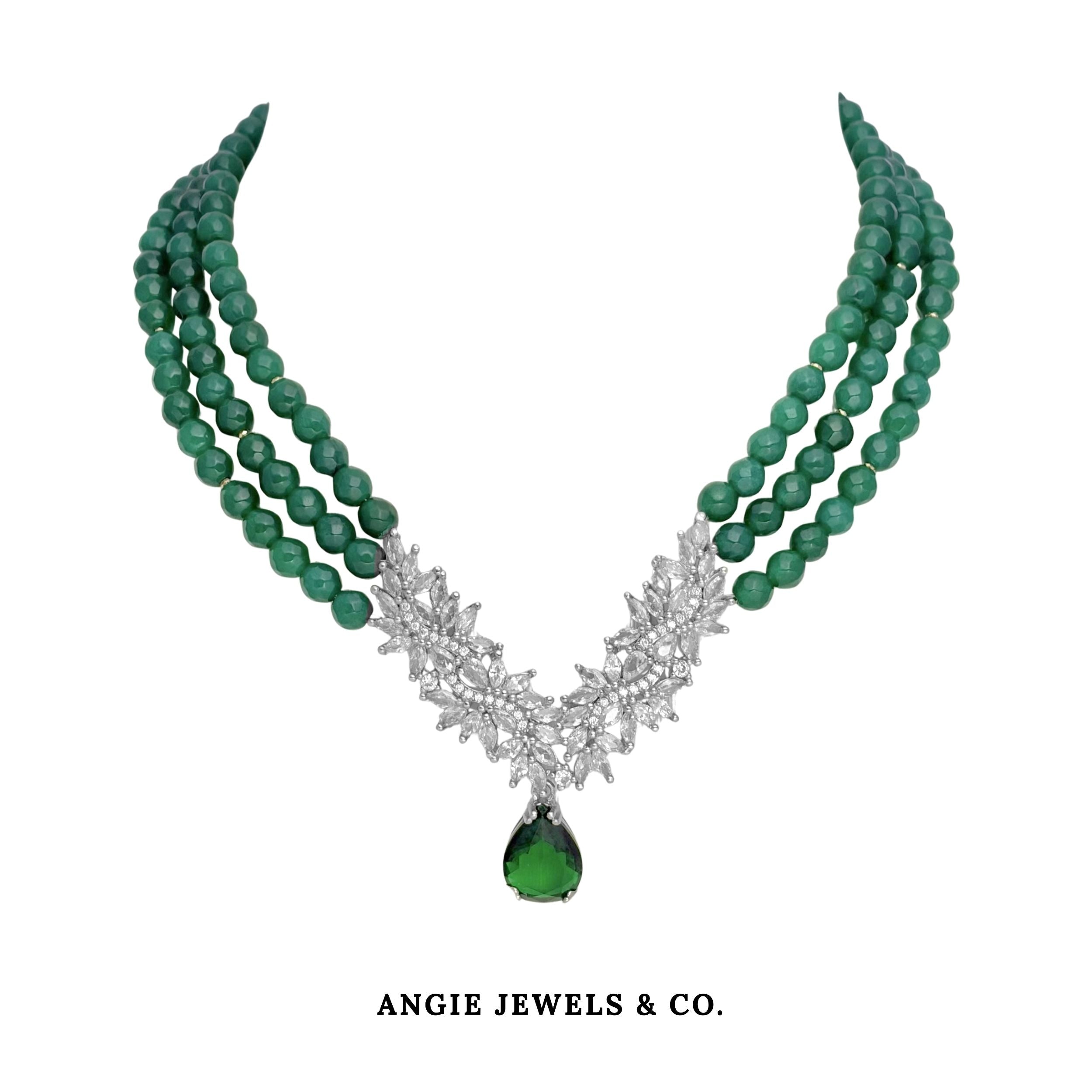 Wonder Woman Green Quartz Necklace