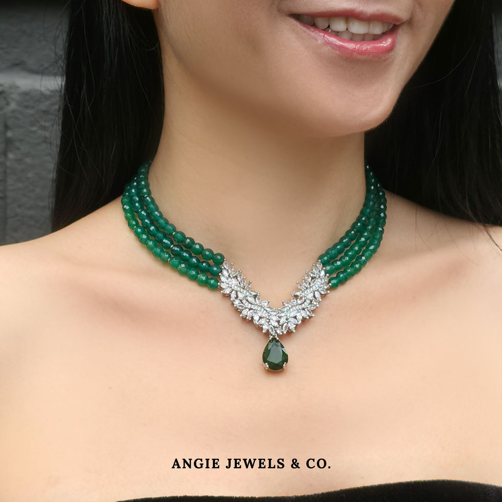 Wonder Woman Green Onyx Necklace